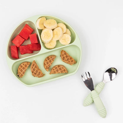 Silicone Suction Plate for Baby & Toddler - Sage Baby | Bumkins