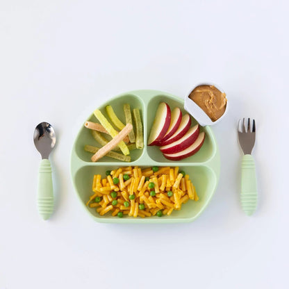 Silicone Suction Plate for Baby & Toddler - Sage Baby | Bumkins