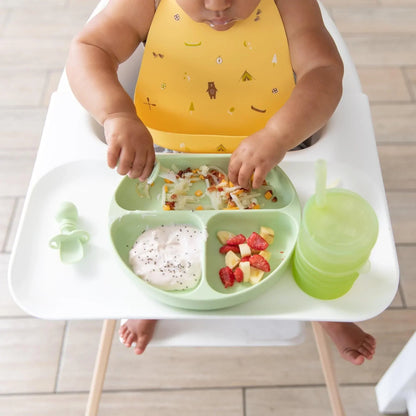 Silicone Suction Plate for Baby & Toddler - Sage Baby | Bumkins