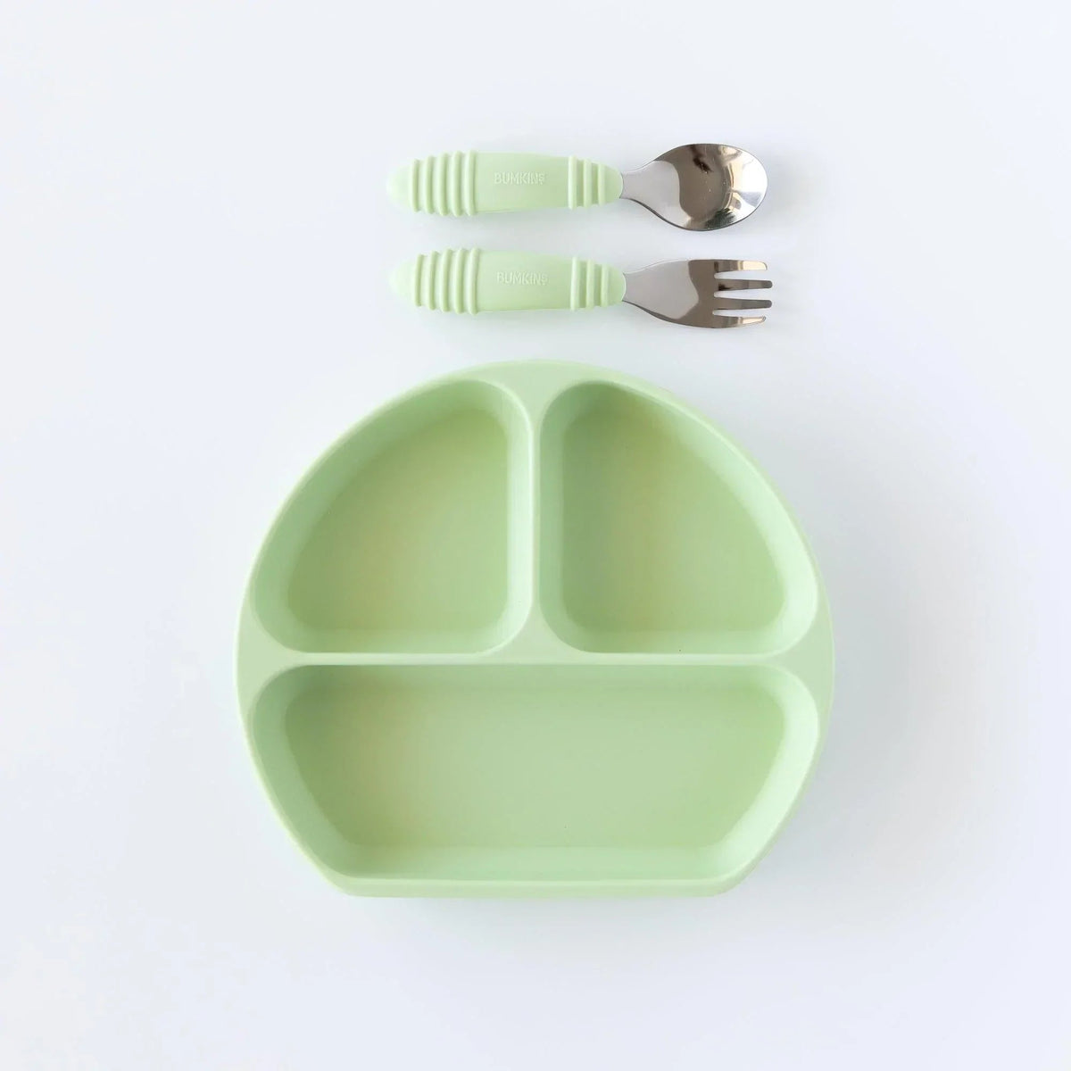 Silicone Suction Plate for Baby & Toddler - Sage Baby | Bumkins