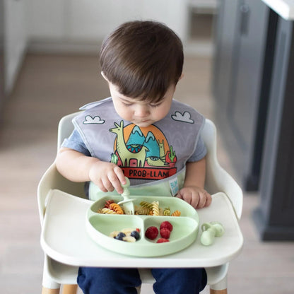 Silicone Suction Plate for Baby & Toddler - Sage Baby | Bumkins