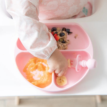 Silicone Suction Plate for Baby & Toddler - Pink Baby | Bumkins