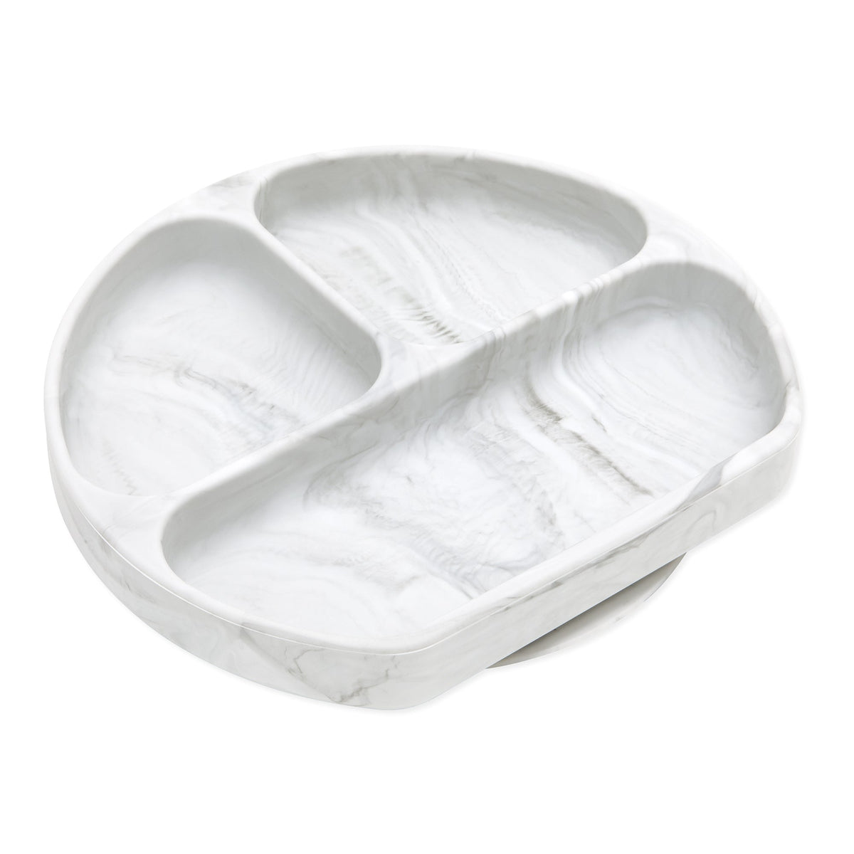 Silicone Suction Plate for Baby & Toddler - Marble Baby | Bumkins