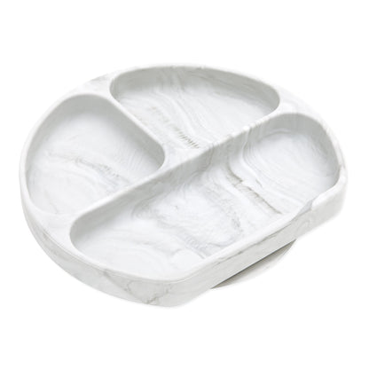 Silicone Suction Plate for Baby & Toddler - Marble Baby | Bumkins