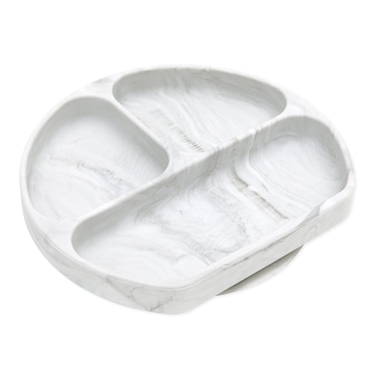 Silicone Suction Plate for Baby & Toddler - Marble Baby | Bumkins