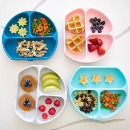 Silicone Suction Plate for Baby & Toddler - Marble Baby | Bumkins