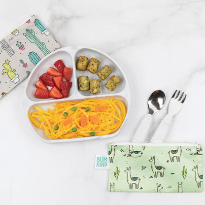 Silicone Suction Plate for Baby & Toddler - Marble Baby | Bumkins
