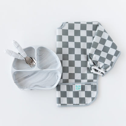 Silicone Suction Plate for Baby & Toddler - Marble Baby | Bumkins