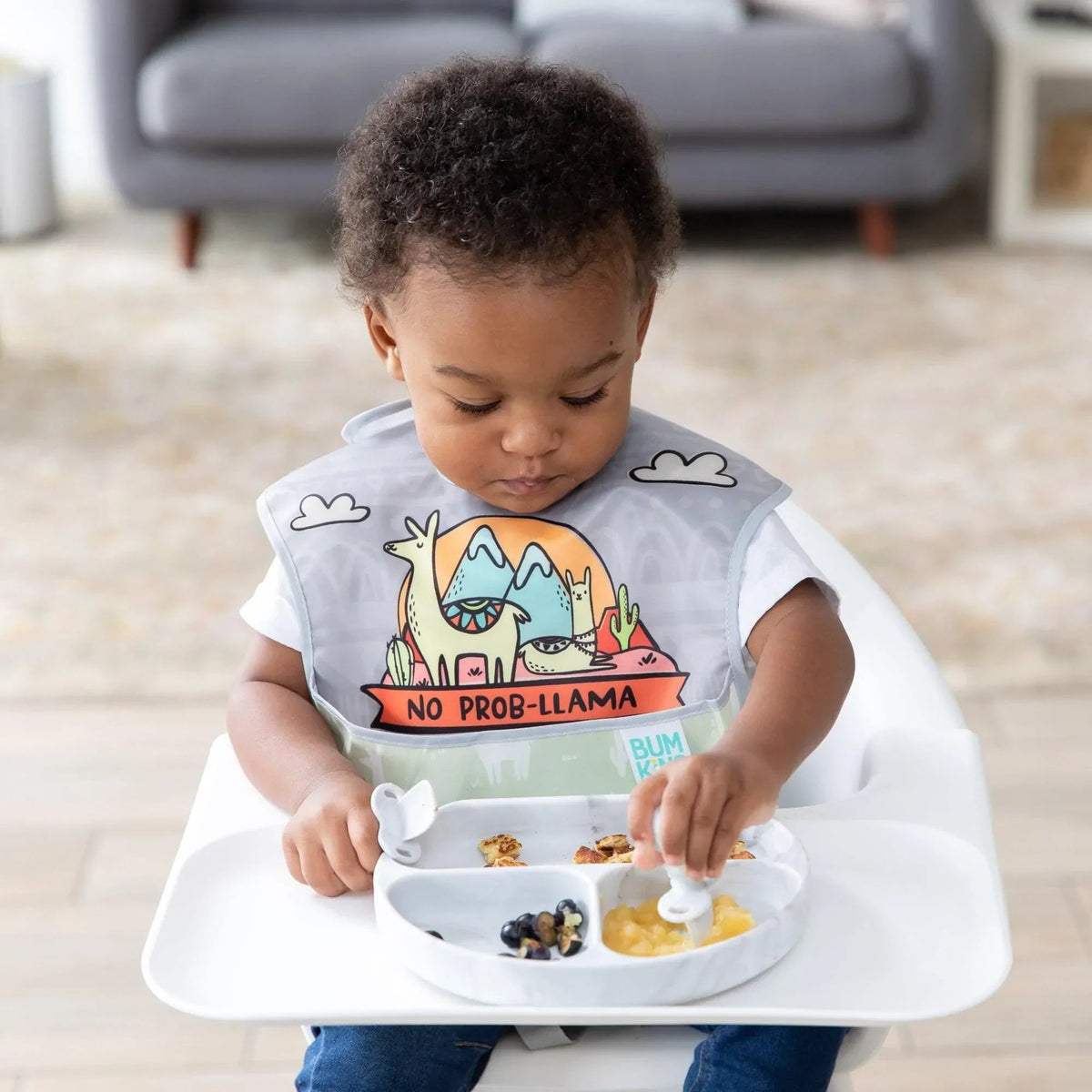 Silicone Suction Plate for Baby & Toddler - Marble Baby | Bumkins