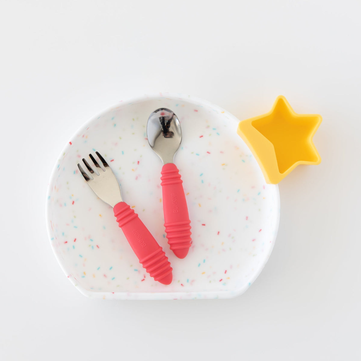 Vanilla Sprinkle Silicone Plate with Suction & Deep Walls | Bumkins