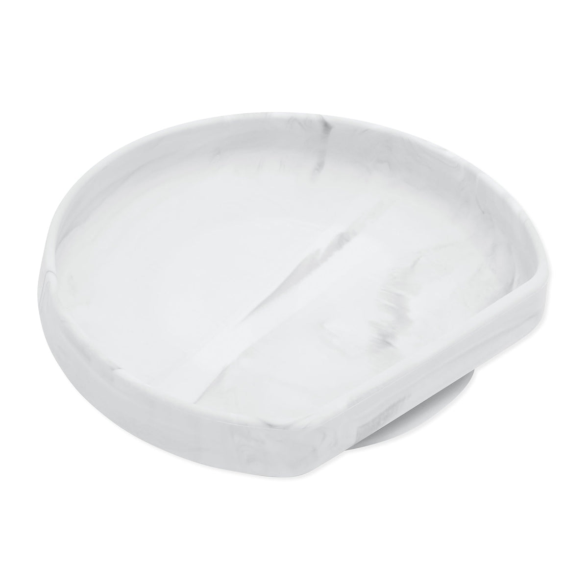 Marble Silicone Kids Suction Plate For Experienced Eaters | Bumkins