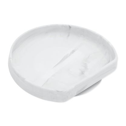 Marble Silicone Kids Suction Plate For Experienced Eaters | Bumkins