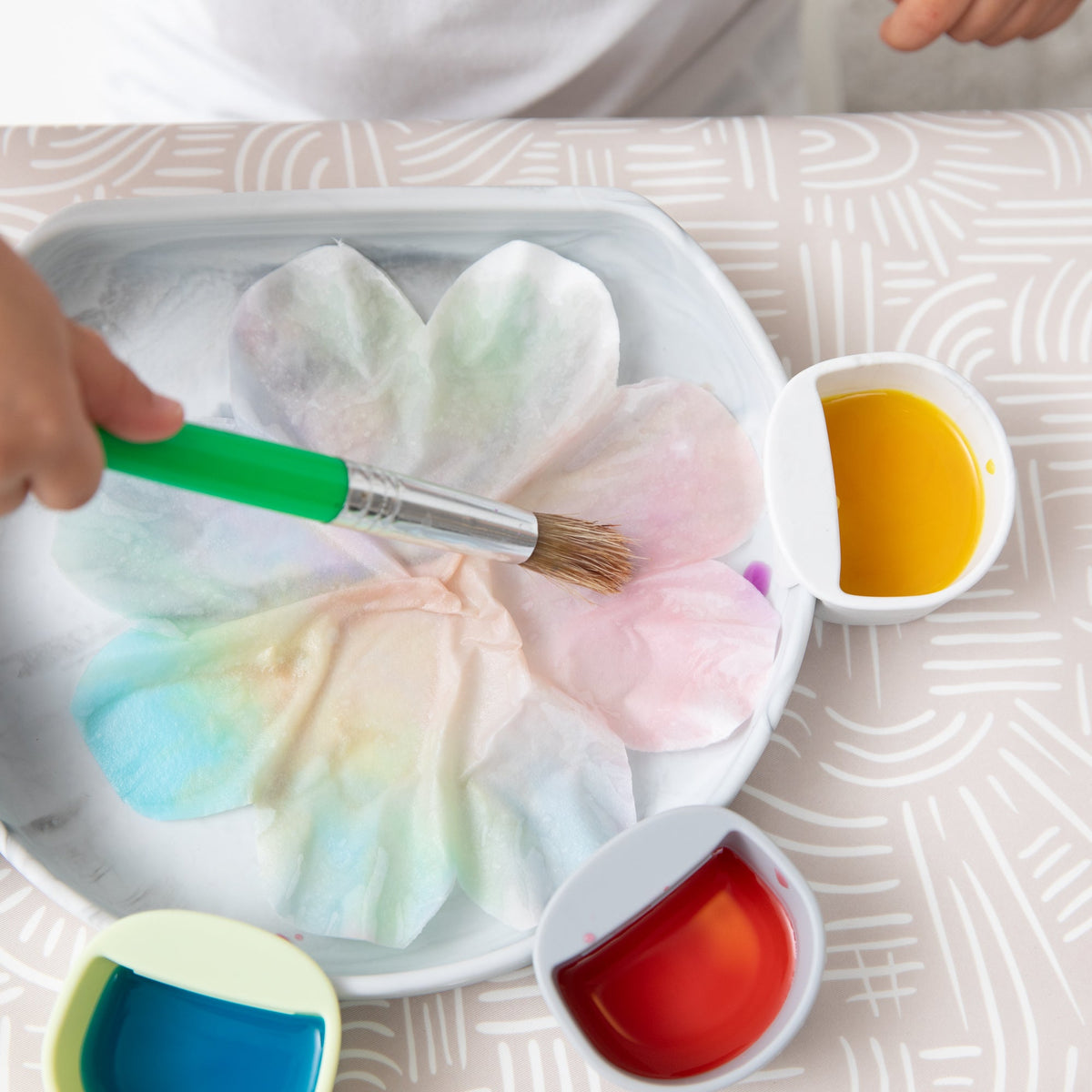 Marble Silicone Kids Suction Plate For Experienced Eaters | Bumkins