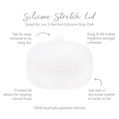 5-Section Silicone Suction Plate with Lid for Baby & Toddler | Bumkins