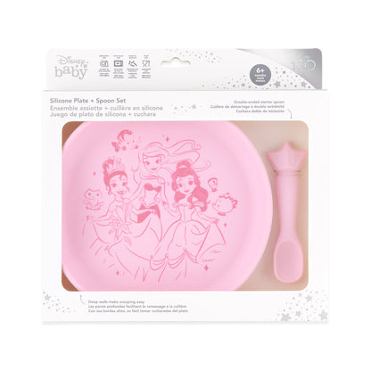 Silicone Plate + Spoon Set for Infants, Disney Princess | Bumkins