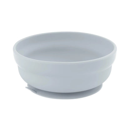 Silicone Stay-Put Suction Bowl For Toddlers in Gray | Bumkins