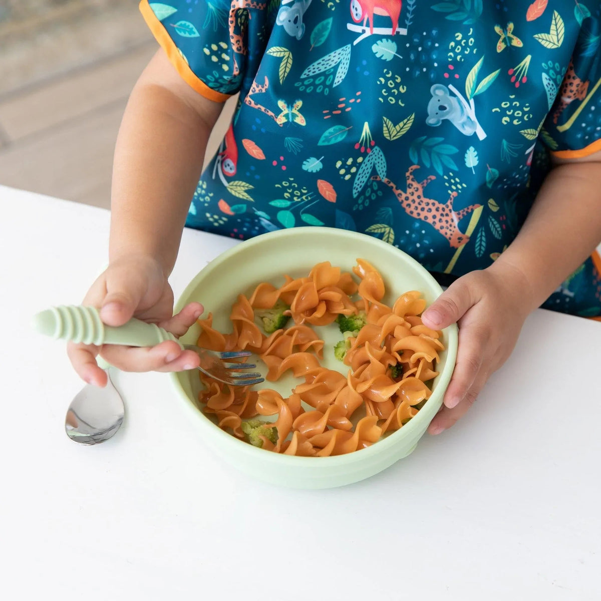 Silicone Suction Bowl w/ Sloped Bottom For Easy Scooping | Bumkins