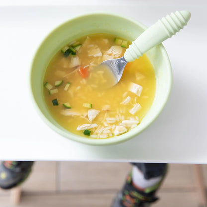 Silicone Suction Bowl w/ Sloped Bottom For Easy Scooping | Bumkins