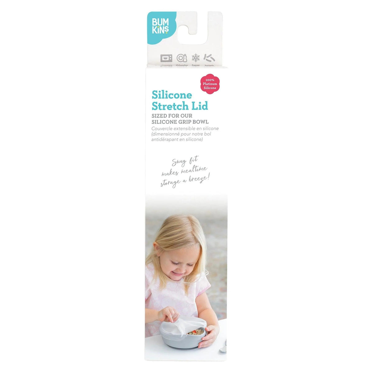 BPA-Free Silicone Reusable Stretch Lids For Toddler Bowls | Bumkins