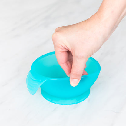 Silicone First Feeding Set, Blue Jelly | Bowl + Spoon + Lid | Bumkins