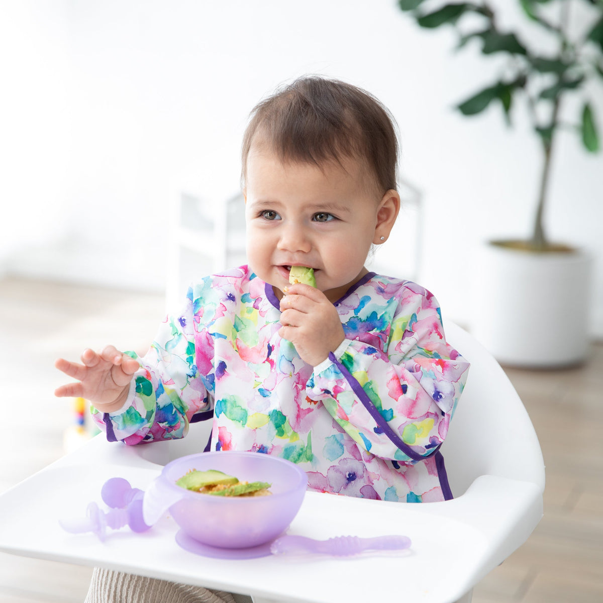 Purple Jelly Silicone First Feeding Set for Babies | Bumkins