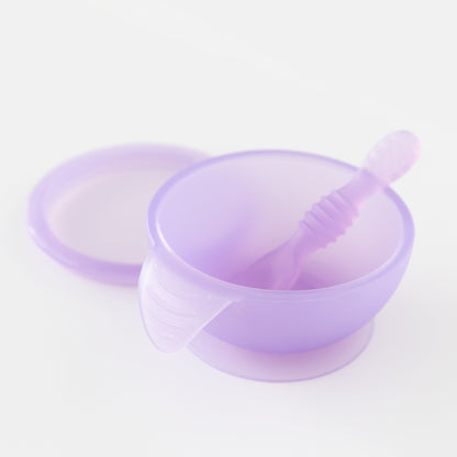 Purple Jelly Silicone First Feeding Set for Babies | Bumkins