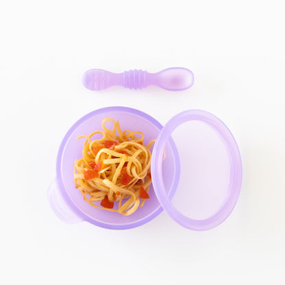 Purple Jelly Silicone First Feeding Set for Babies | Bumkins