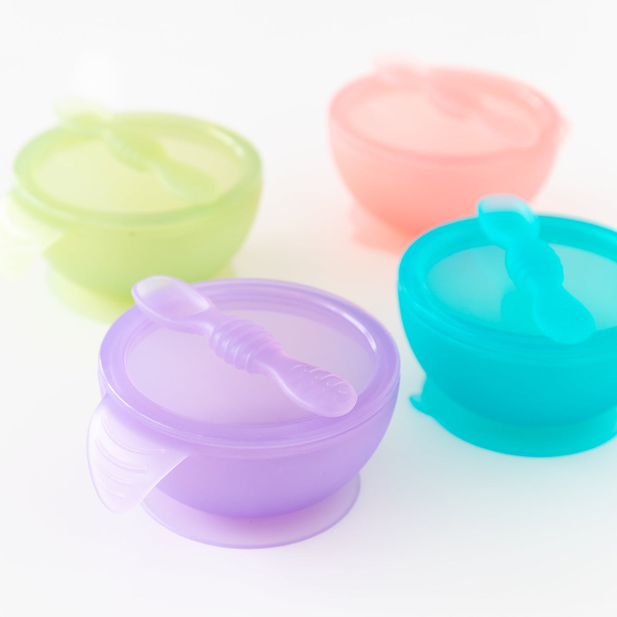 Purple Jelly Silicone First Feeding Set for Babies | Bumkins