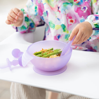 Purple Jelly Silicone First Feeding Set for Babies | Bumkins