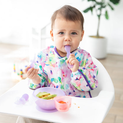 Purple Jelly Silicone First Feeding Set for Babies | Bumkins