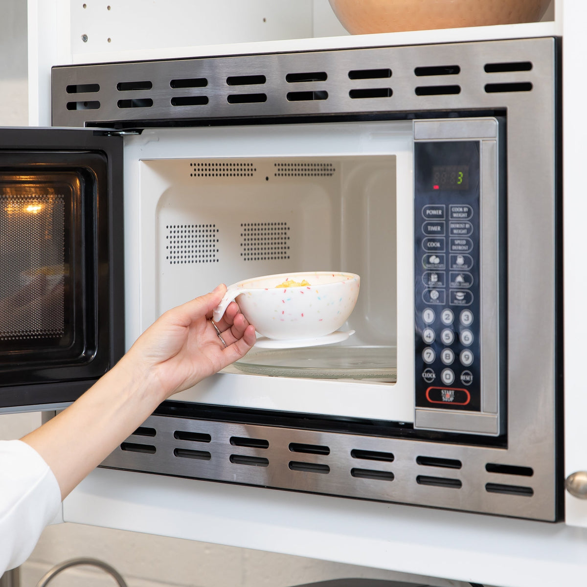 Vanilla Sprinkle Silicone Feeding Set: Baby Bowl & Training Spoon | Bumkins