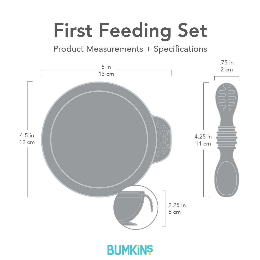 Vanilla Sprinkle Silicone Feeding Set: Baby Bowl & Training Spoon | Bumkins