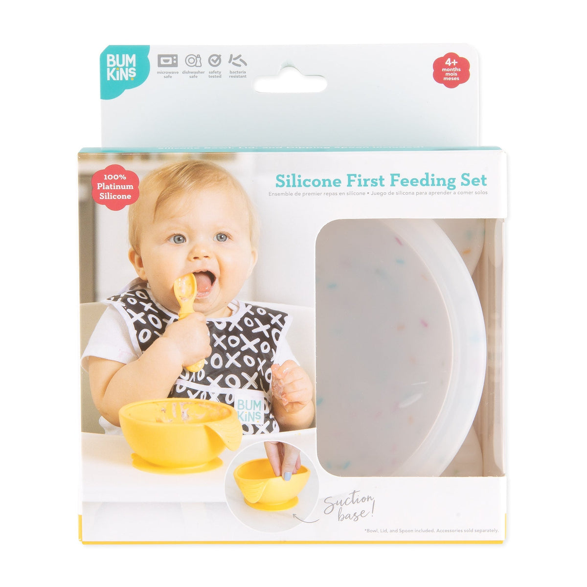 Vanilla Sprinkle Silicone Feeding Set: Baby Bowl & Training Spoon | Bumkins