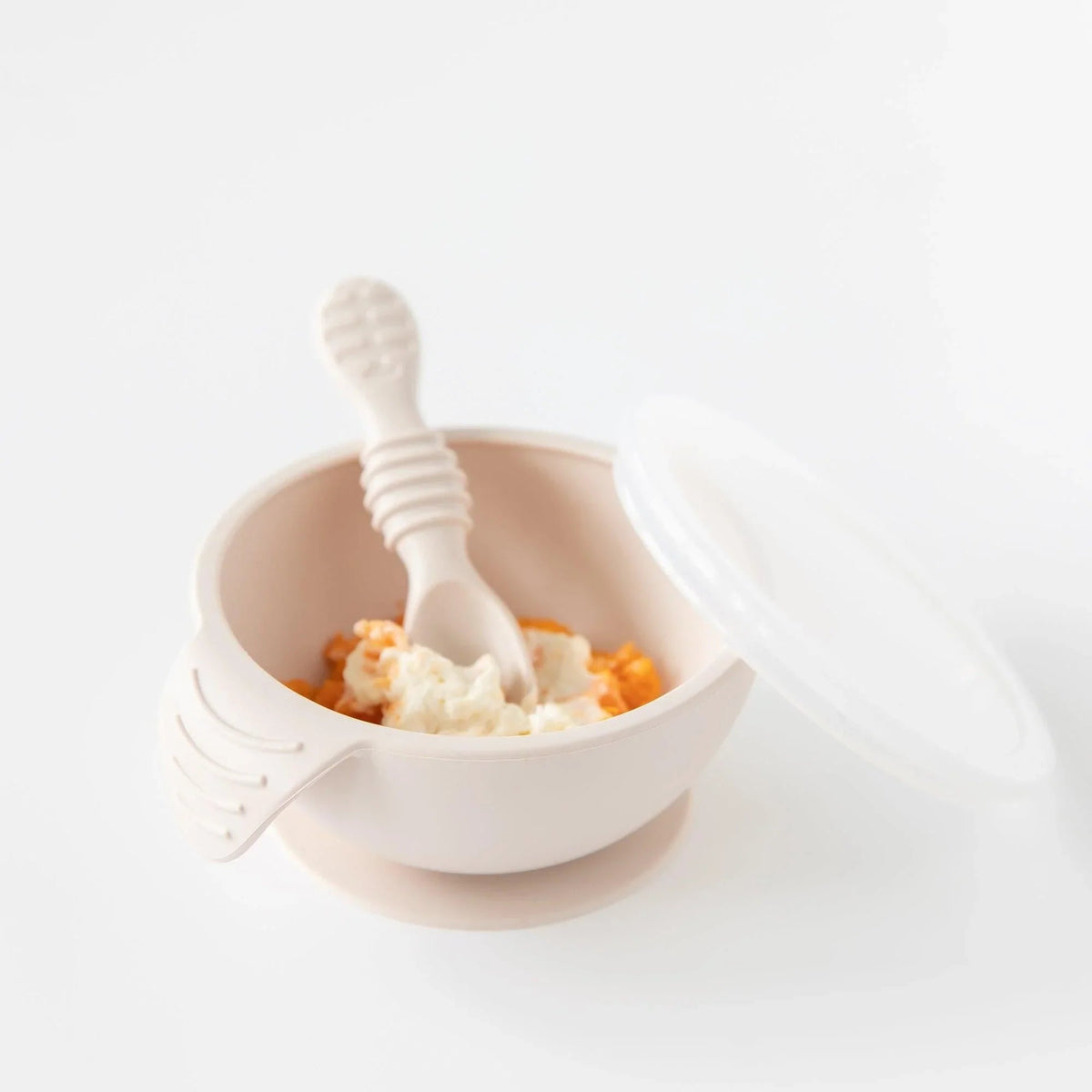 BPA-Free Silicone Baby Feeding Set with Bowl, Spoon & Lid | Bumkins