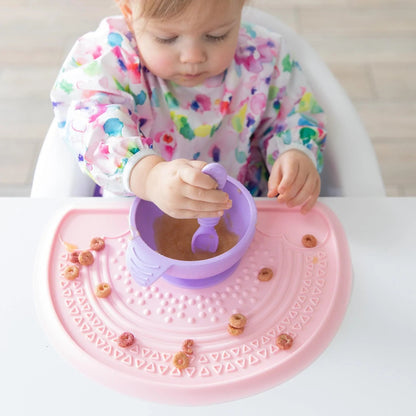 Lavender Baby Bowl, Spoon + Lid Set For Baby's First Bites | Bumkins