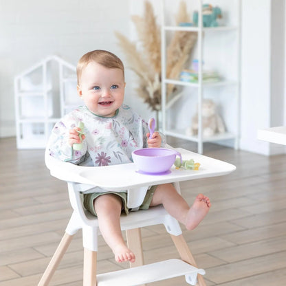 Lavender Baby Bowl, Spoon + Lid Set For Baby's First Bites | Bumkins