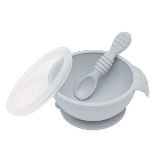 Silicone Suction First Feeding Set, Baby Bowl, Spoon and Lid Baby | Bumkins