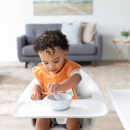 Marbled Silicone Baby Feeding Set with suction Bowl, Spoon + Lid | Bumkins