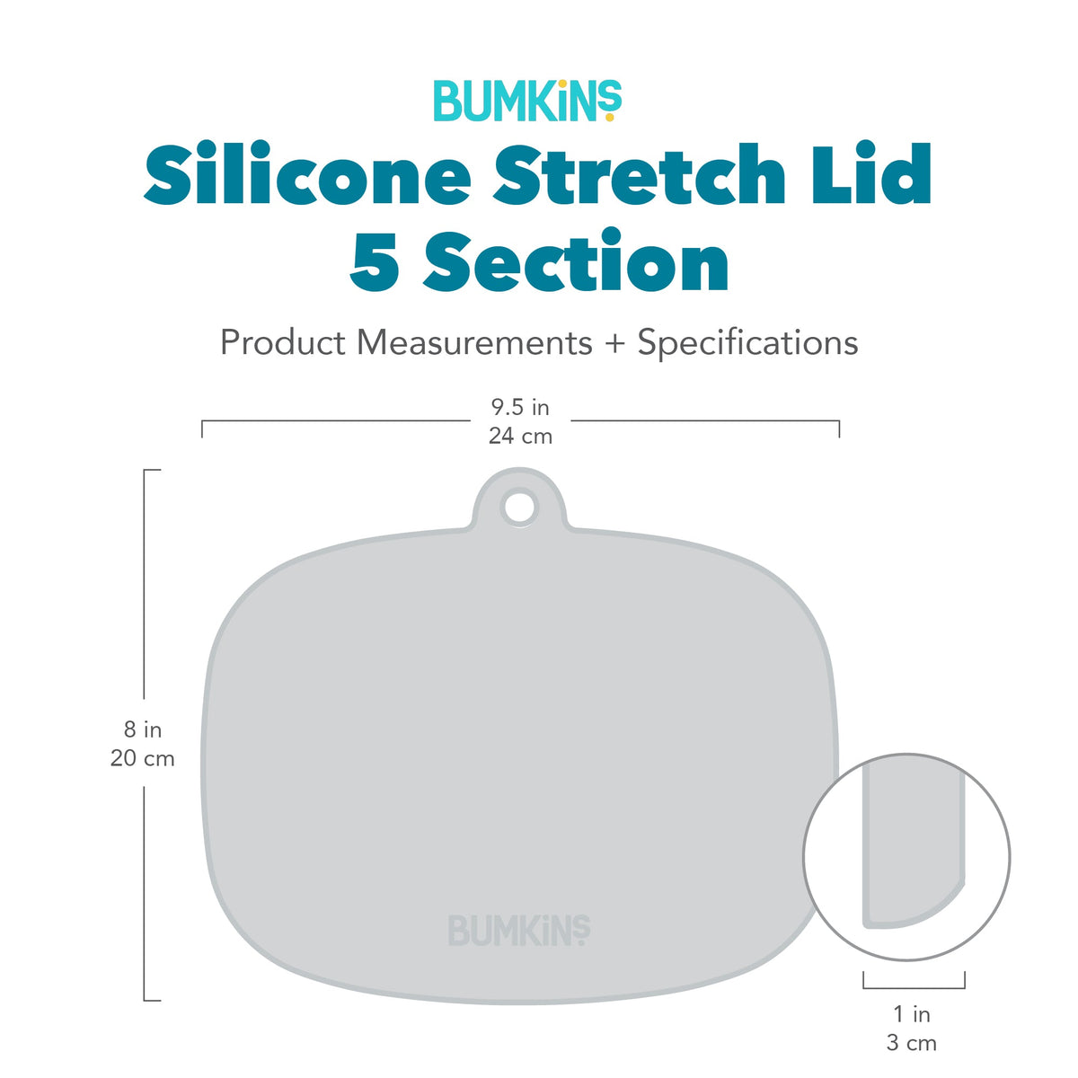 Clear Silicone Stretch Lids for Divided Toddler Plates | Bumkins