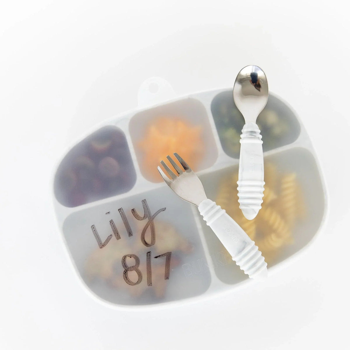Clear Silicone Stretch Lids for Divided Toddler Plates | Bumkins