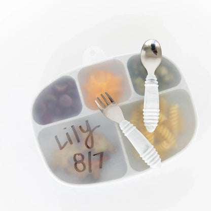 Clear Silicone Stretch Lids for Divided Toddler Plates | Bumkins