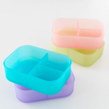 Silicone Divided Bento Box for Food Storage, Blue Jelly | Bumkins