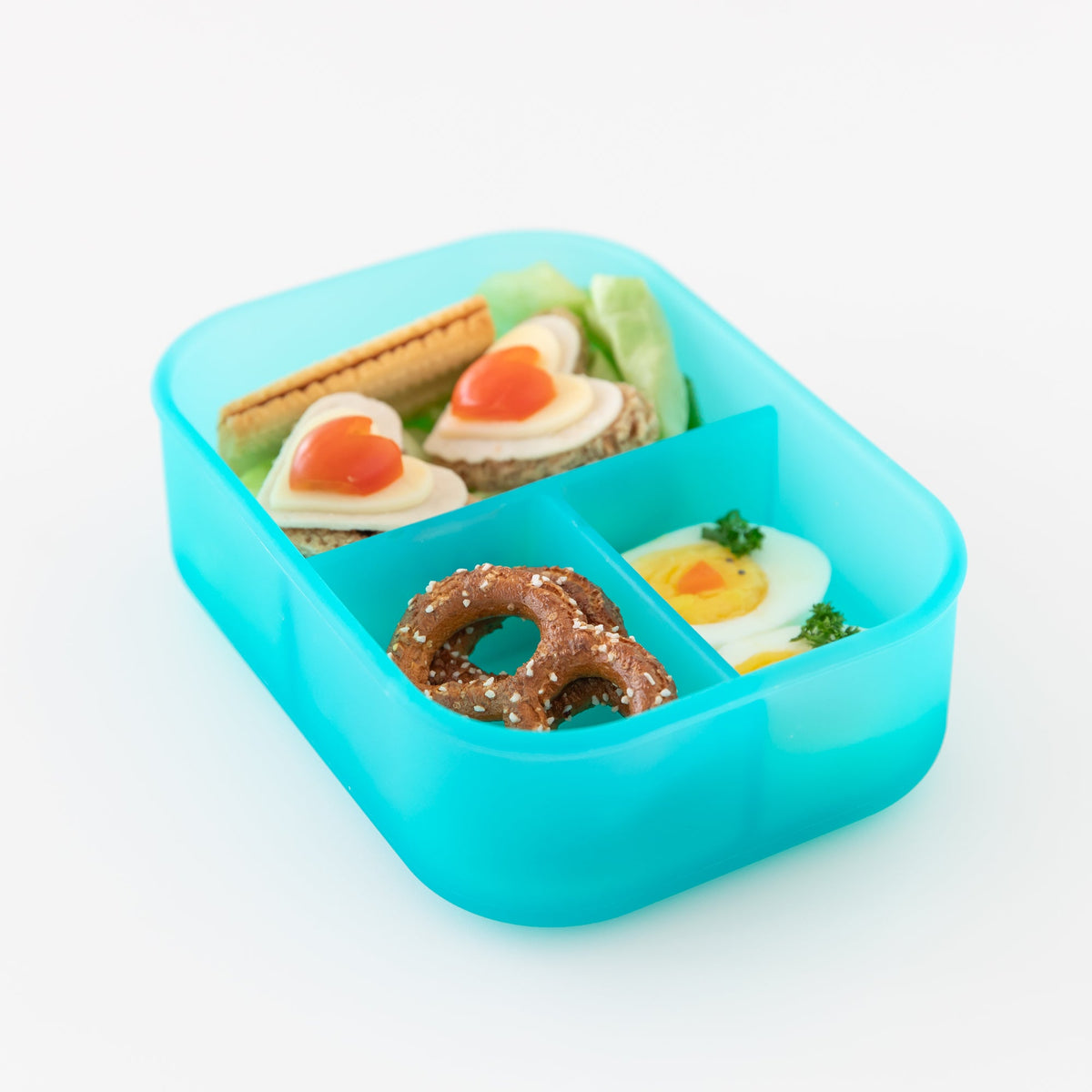 Silicone Divided Bento Box for Food Storage, Blue Jelly | Bumkins