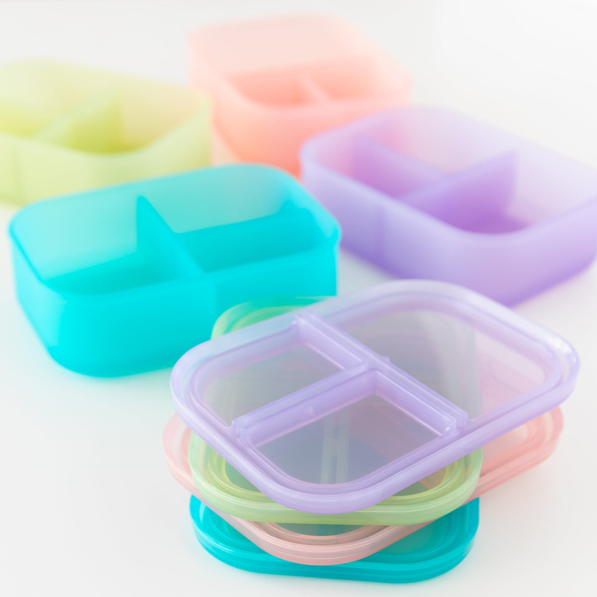 Purple Jelly Silicone Bento Box for Food Storage Baby | Bumkins
