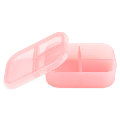 Pink Jelly Silicone Bento Box for Food Storage and Meal Prep | Bumkins