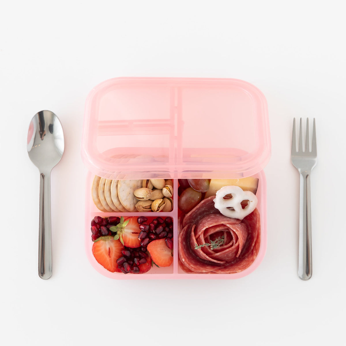 Pink Jelly Silicone Bento Box for Food Storage and Meal Prep | Bumkins