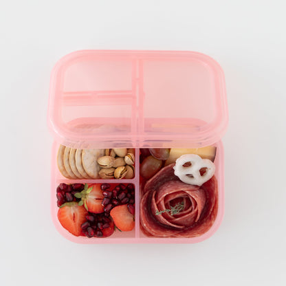 Pink Jelly Silicone Bento Box for Food Storage and Meal Prep | Bumkins
