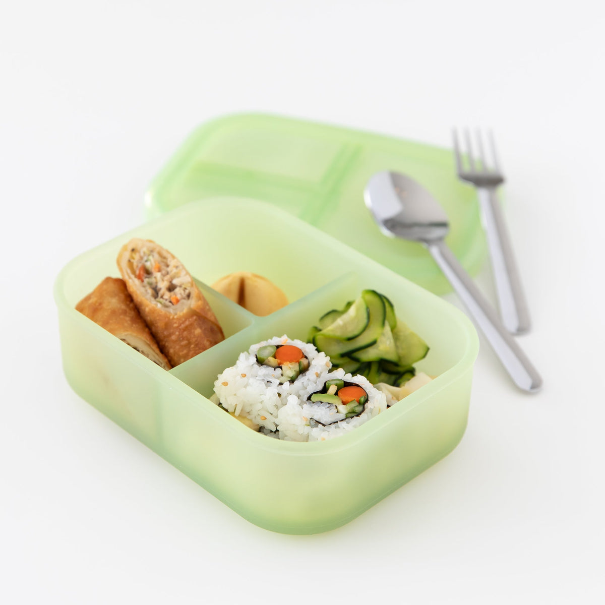 Green Jelly Leakproof Bento Box for Meal Prep, Food Storage | Bumkins
