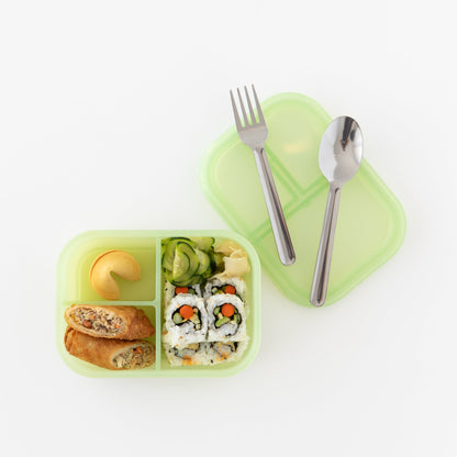 Green Jelly Leakproof Bento Box for Meal Prep, Food Storage | Bumkins