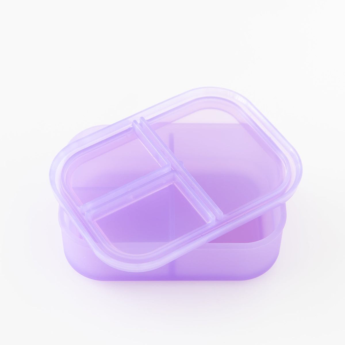 Silicone Bento Box 3 Section 2 Pack: Magenta Jelly | Bumkins
